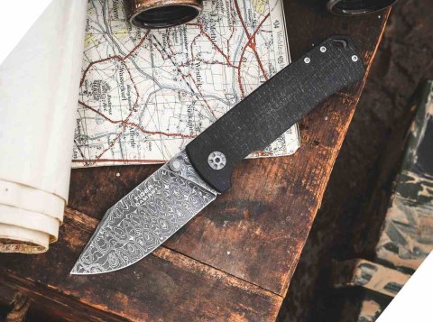 Nóż Boker Manufaktur Solingen Tiger-Damascus z ostrzem mozaikowym