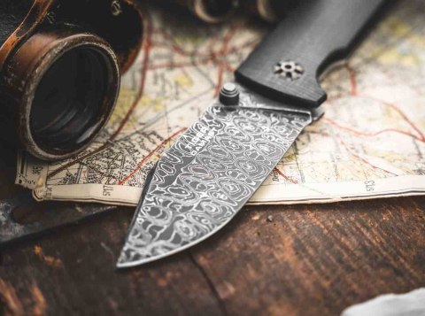 Nóż Boker Manufaktur Solingen Tiger-Damascus z ostrzem mozaikowym