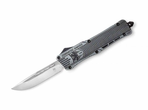 CobraTec Large Stonewash CTK-1 Drop Point D2 Nóż Automatyczny