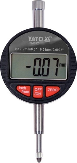 Czujnik zegarowy elektroniczny 0-12,7mm Yato YT-72453