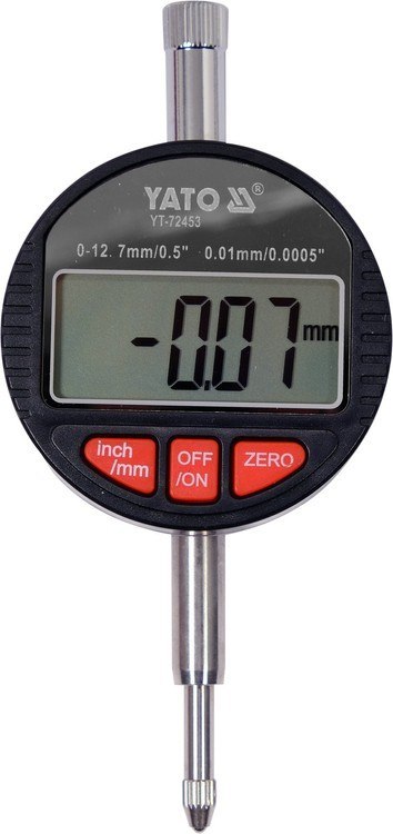 Czujnik zegarowy elektroniczny 0-12,7mm Yato YT-72453