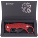 Nóż składany LionSteel L.E.One Karambit Red Aluminium, Chemical Black MagnaCut by Emerson Design (LE1 A RB)