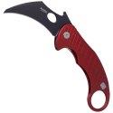 Nóż składany LionSteel L.E.One Karambit Red Aluminium, Chemical Black MagnaCut by Emerson Design (LE1 A RB)