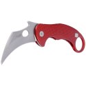 Nóż składany LionSteel L.E.One Karambit Red Aluminium, Stonewashed MagnaCut by Emerson Design (LE1 A RS)