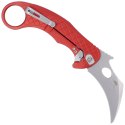 Nóż składany LionSteel L.E.One Karambit Red Aluminium, Stonewashed MagnaCut by Emerson Design (LE1 A RS)