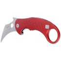 Nóż składany LionSteel L.E.One Karambit Red Aluminium, Stonewashed MagnaCut by Emerson Design (LE1 A RS)