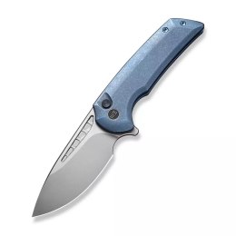 Nóż składany WE Knife Mini Malice Blue Titanium, Silver Bead Blasted CPM 20CV by Ferrum Forge (WE054BL-3)