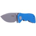 Nóż składany Kubey Karaji Blue G10, Satin D2 (KU180G)