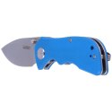 Nóż składany Kubey Karaji Blue G10, Satin D2 (KU180G)