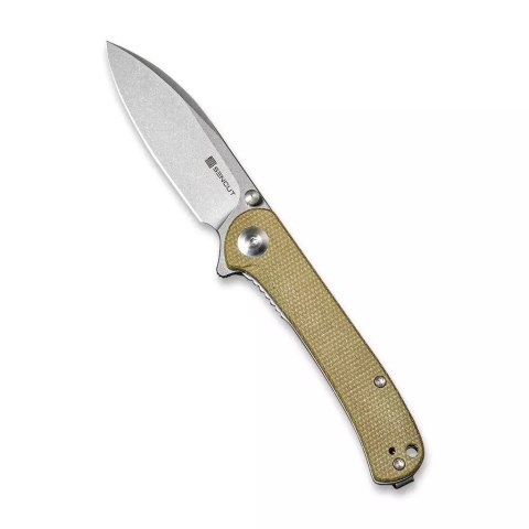 Nóż składany Sencut Scepter Olive Micarta, Stonewashed 9Cr18MoV (SA03E)