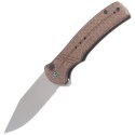 Nóż składany CIVIVI Cogent Brown Micarta, Silver Bead Blasted 14C28N (C20038D-6)