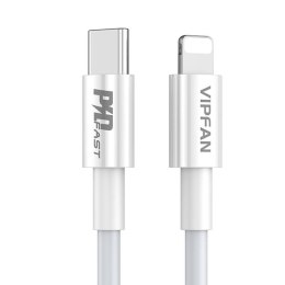Kabel USB-C do Lightning VFAN P01, 3A, PD, 1m (biały)