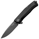 Nóż składany LionSteel Myto Black Aluminium, PVD / Stone Washed M390 by Molletta (MT01A BB)