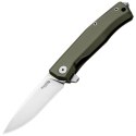 Nóż składany LionSteel Myto Green Aluminium, Stone Washed M390 by Molletta