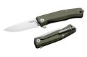 Nóż składany LionSteel Myto Green Aluminium, Stone Washed M390 by Molletta