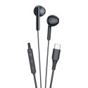 Słuchawki douszne przewodowe VFAN M18, USB-C (czarne)