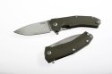 Nóż składany LionSteel KUR G10 Green, Stone Washed Blade (KUR GR)