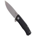 Nóż składany LionSteel Myto Black Aluminium, Stone Washed M390 by Molletta (MT01A BS)