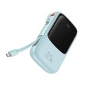 Powerbank Baseus Qpow Pro z kablem USB-C, USB-C, USB, 10000mAh, 22.5W (niebieski)