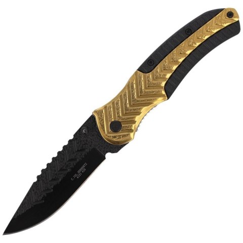 Nóż Herbertz Solingen Hit Black-Gold Drop Point Folder (577713)