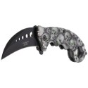 Nóż składany Herbertz CJH Karambit Skulls, Black Blade 420 (572413 - ART000137)