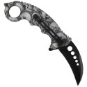 Nóż składany Herbertz CJH Karambit Skulls, Black Blade 420 (572413 - ART000137)