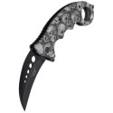 Nóż składany Herbertz CJH Karambit Skulls, Black Blade 420 (572413 - ART000137)