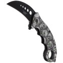 Nóż składany Herbertz CJH Karambit Skulls, Black Blade 420 (572413 - ART000137)