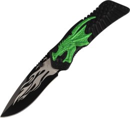 Nóż składany Herbertz Solingen Hit motyw 3D Green Dragon 90mm (582012)