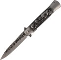 Nóż Herbertz CJH Skull Italian Stiletto Style Stainless, Satin (ART000141 - 584013)