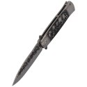 Nóż Herbertz Solingen Skull Italian Stiletto Style Stainless, Satin (584013)