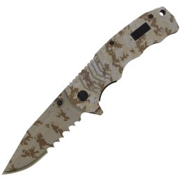 Nóż składany K25 Tactical Coyote SFL Camo, Camo Coated (19943)