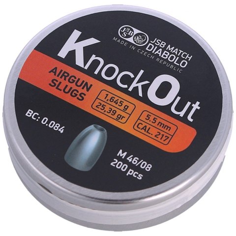 Śrut JSB KnockOut Slugs .217 / 5.5 mm 1.645 g, 200 szt (546123-200)