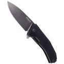 Nóż składany LionSteel KUR Black G10, Black Stonewashed Sleipner by Molletta (KUR BBK)