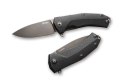 Nóż składany LionSteel KUR Black G10, Black Stonewashed Sleipner by Molletta (KUR BBK)