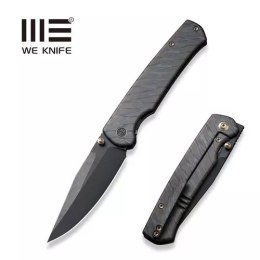 Nóż składany WE Knife Evoke Tiger Stripe Titanium, Black Stonewash CPM 20CV by Ray Laconico (WE21046-4)