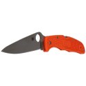 Nóż składany Spyderco Endura 4 FRN Orange Flat Ground Plain (C10FPOR)