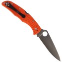 Nóż składany Spyderco Endura 4 FRN Orange Flat Ground Plain (C10FPOR)