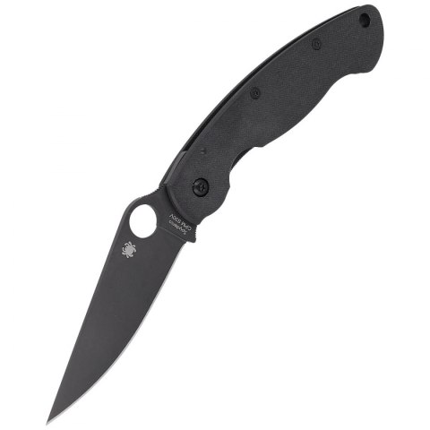 Nóż składany Spyderco Military Black G10, Black DLC CPM S30V by Sal Glesser (C36GPBK)