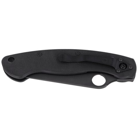 Nóż składany Spyderco Military Black G10, Black DLC CPM S30V by Sal Glesser (C36GPBK)