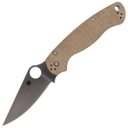 Nóż składany Spyderco Para Military 2 CPM Cru-Wear, Brown Micarta (C81MPCW2)