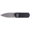 Nóż składany WE Knife Eidolon Drop Point Black G10, Stonewashed CPM 20CV by Justin Lundquist (WE19074A-B)