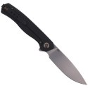 Nóż składany WE Knife Seer LE No 539/610 Black Titanium, Rubbed Silver CPM 20CV (WE20015-1)