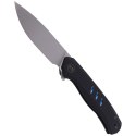 Nóż składany WE Knife Seer LE No 539/610 Black Titanium, Rubbed Silver CPM 20CV (WE20015-1)