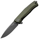 Nóż składany LionSteel Myto Green Aluminium, PVD / Stone Washed M390 by Molletta (MT01A GB)