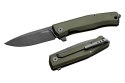 Nóż składany LionSteel Myto Green Aluminium, PVD / Stone Washed M390 by Molletta (MT01A GB)