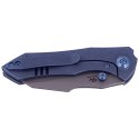 Nóż składany WE Knife High-Fin Blue Titanium, Gray Stonewashed CPM 20CV by Gavko Knives (WE22005-3)