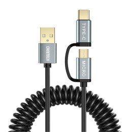 Kabel USB 2w1 Choetech XAC-0012-102BK USB-C / Micro USB, (czarny)