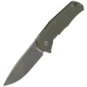 Nóż składany LionSteel T.R.E. G10 Green, Stone Washed Blade (TRE GGR)