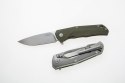 Nóż składany LionSteel T.R.E. G10 Green, Stone Washed Blade (TRE GGR)